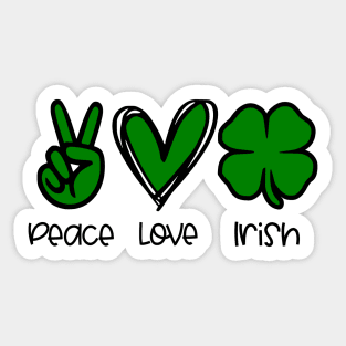 Peace Love Irish Sticker